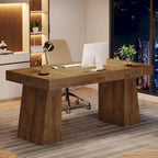 Bureau de direction moderne en bois brun pour bureau à domicile