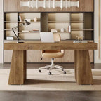 Bureau de direction moderne en bois brun pour bureau à domicile