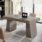 Bureau de direction moderne en bois brun pour bureau à domicile