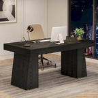 Bureau de direction moderne en bois brun pour bureau à domicile