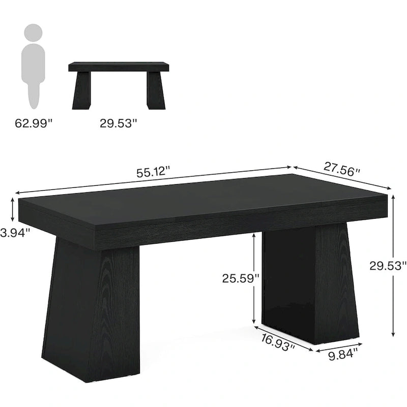 Bureau de direction moderne en bois brun pour bureau à domicile