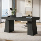 Bureau de direction moderne en bois brun pour bureau à domicile