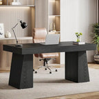 Bureau de direction moderne en bois brun pour bureau à domicile