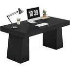 Bureau de direction moderne en bois brun pour bureau à domicile